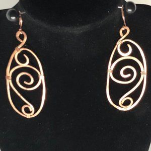 Handcrafted Artisan 100% Hammered Copper Earrings